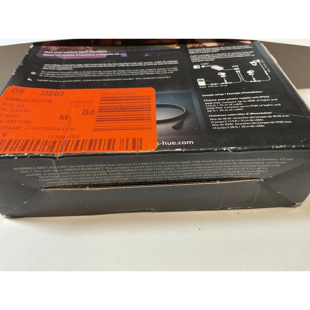 Philips Hue Outdoor Low Volt Extension Cable and Connector Smart Lighting 8.2 ft
